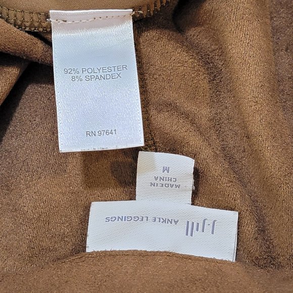 J Jill Suede Ankle Legging Womens M Brown Ankle Pants Casual Textured Neutral - Picture 9 of 12